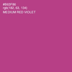 #B63F86 - Medium Red Violet Color Image