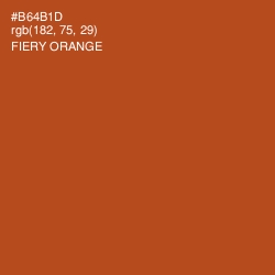 #B64B1D - Fiery Orange Color Image