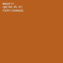 #B65F1F - Fiery Orange Color Image