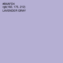 #B6AFD4 - Lavender Gray Color Image