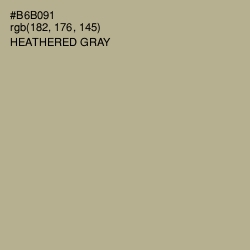 #B6B091 - Heathered Gray Color Image