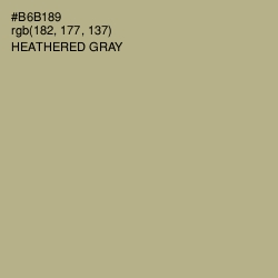 #B6B189 - Heathered Gray Color Image