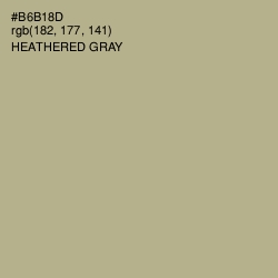 #B6B18D - Heathered Gray Color Image