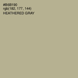 #B6B190 - Heathered Gray Color Image