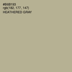 #B6B193 - Heathered Gray Color Image