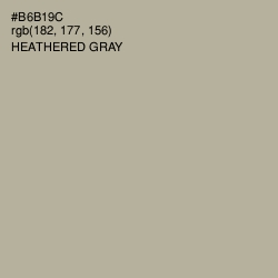 #B6B19C - Heathered Gray Color Image