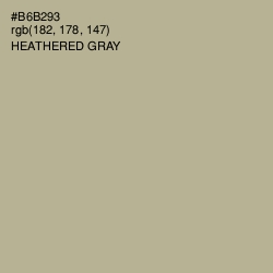 #B6B293 - Heathered Gray Color Image