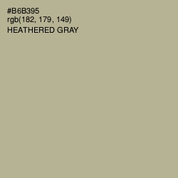 #B6B395 - Heathered Gray Color Image