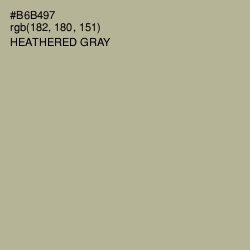 #B6B497 - Heathered Gray Color Image