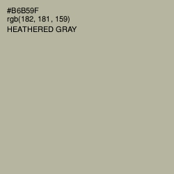 #B6B59F - Heathered Gray Color Image