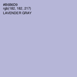 #B6B6D9 - Lavender Gray Color Image