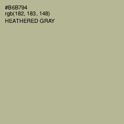 #B6B794 - Heathered Gray Color Image