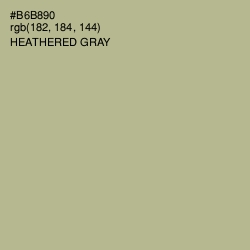#B6B890 - Heathered Gray Color Image