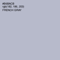 #B6BACB - French Gray Color Image