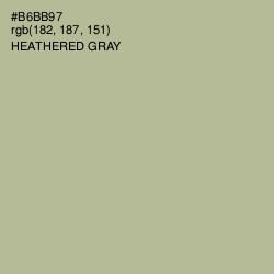 #B6BB97 - Heathered Gray Color Image