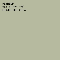 #B6BB9F - Heathered Gray Color Image