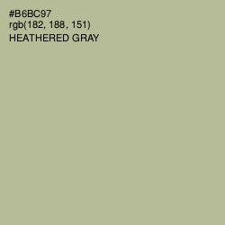 #B6BC97 - Heathered Gray Color Image