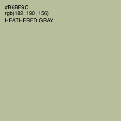 #B6BE9C - Heathered Gray Color Image