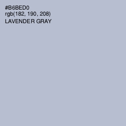 #B6BED0 - Lavender Gray Color Image