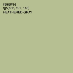 #B6BF92 - Heathered Gray Color Image