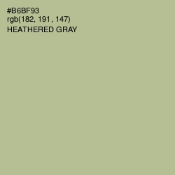 #B6BF93 - Heathered Gray Color Image