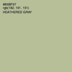 #B6BF97 - Heathered Gray Color Image