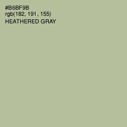 #B6BF9B - Heathered Gray Color Image