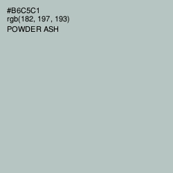 #B6C5C1 - Powder Ash Color Image