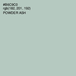 #B6C9C0 - Powder Ash Color Image