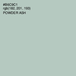 #B6C9C1 - Powder Ash Color Image