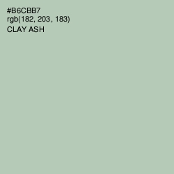 #B6CBB7 - Clay Ash Color Image