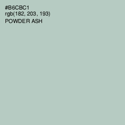 #B6CBC1 - Powder Ash Color Image