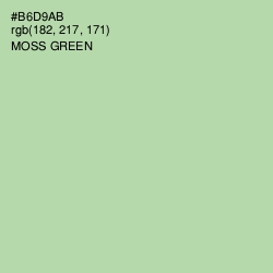 #B6D9AB - Moss Green Color Image