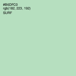#B6DFC0 - Surf Color Image