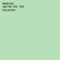 #B6E1B6 - Celadon Color Image