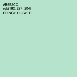 #B6E3CC - Fringy Flower Color Image