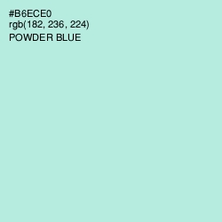 #B6ECE0 - Powder Blue Color Image