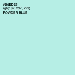 #B6EDE5 - Powder Blue Color Image