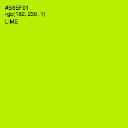 #B6EF01 - Lime Color Image