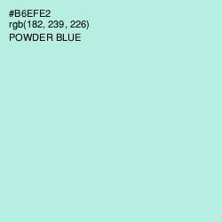 #B6EFE2 - Powder Blue Color Image