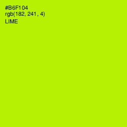 #B6F104 - Lime Color Image