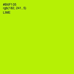 #B6F105 - Lime Color Image