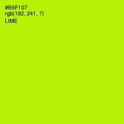 #B6F107 - Lime Color Image