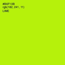 #B6F10B - Lime Color Image