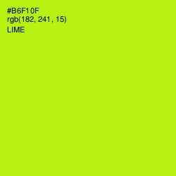 #B6F10F - Lime Color Image