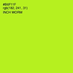 #B6F11F - Inch Worm Color Image
