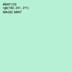 #B6F1D3 - Magic Mint Color Image