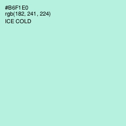#B6F1E0 - Ice Cold Color Image