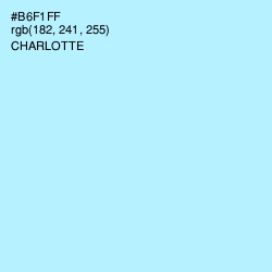 #B6F1FF - Charlotte Color Image