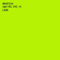#B6F204 - Lime Color Image